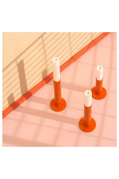 IKEA TUVKORNELL Candle holder, set of 3, orange