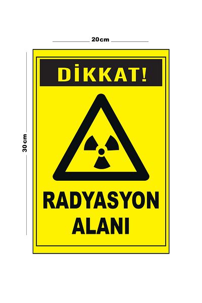 Lucena Metal Radiation Field 20cm X 30cm A4 Size Warning Sign Directional Sign