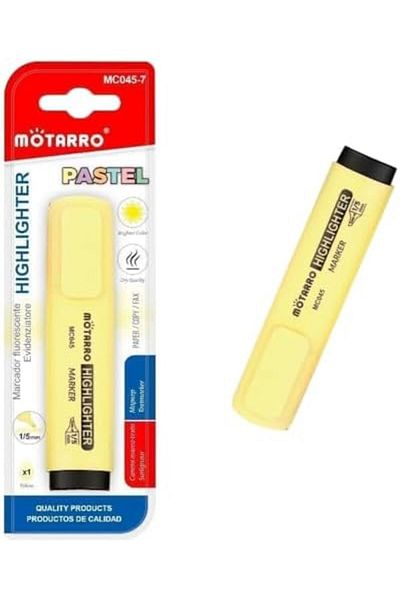 MOTARRO Highlighter Pens – Pastel Highlighters With Chisel Tip, Quick-dry & No Bleed Ink