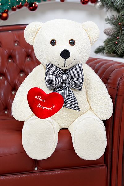 Canestar I Love You Big Plush Bear with Heart - Special Gift for Lover - Bow Tie Bear