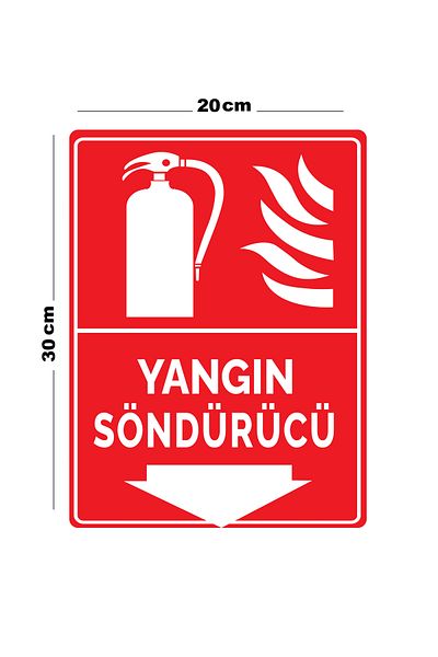 Lucena Metal Fire Extinguisher 20cm X 30cm A4 Size Warning Sign Directional Sign