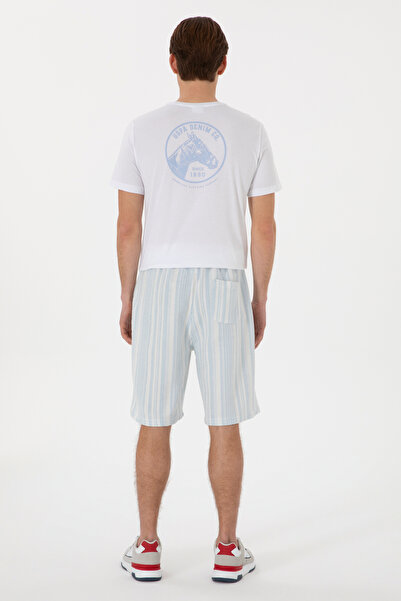 U.S. Polo Assn. Erkek Açık Mavi Örme Şort 50299756-VR003