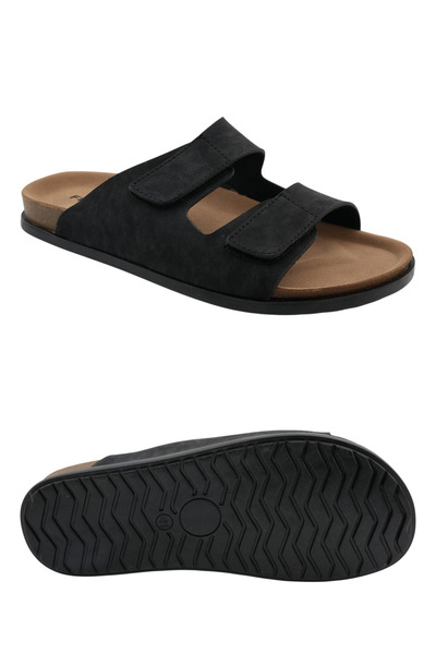FLY SOFT Velcro Black Men's Slippers