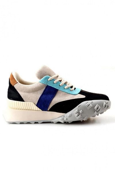 Liger Spark Lace Detaliat Design Special Talpa Anti-Alunecare Pantofi Sport Femei BEI - NEGRU