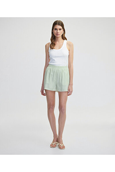 İpekyol Hotfix baskılı elastik bel şort