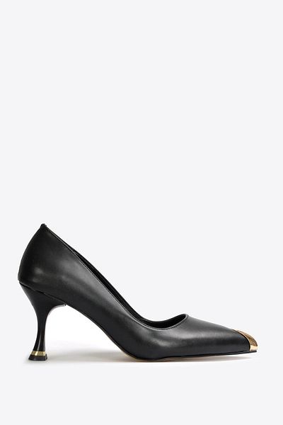 Vizon Ayakkabı Women's Black Classic Heeled Shoes Vzn25Y-022