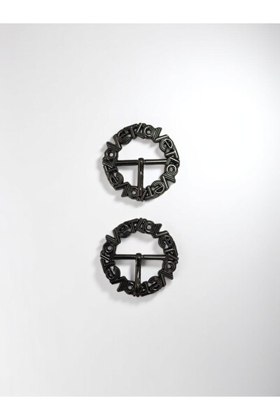 KumaşEvi LOVE Yazılı Metal Halka Tokalı Aksesuar (2'li Set) ( Çap 3 cm )