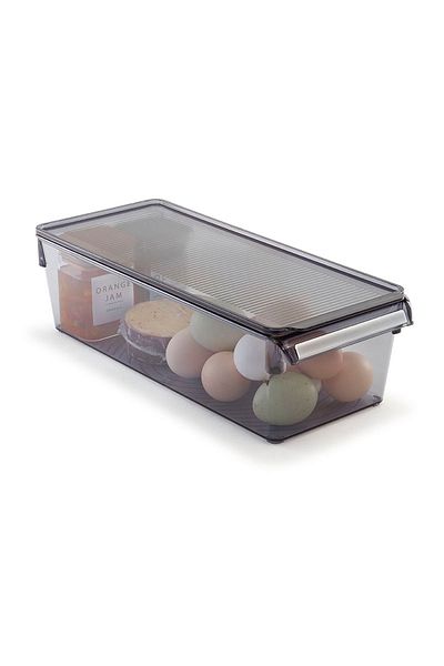 Prima Nova Refrigerator Organizer Inner Cabinet Organizer Shelf 290*150*100 Mm Transparent Black