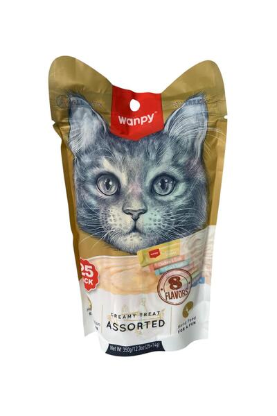 Wanpy Karışık 8 Lezzetli Krema Kedi Ödülü 25*14 gr