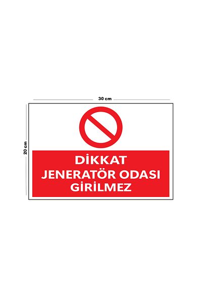 Lucena Metal Caution Generator Room No Entering 20cm X 30cm A4 Size Warning Sign Diversion Sign