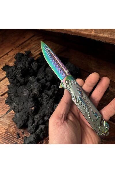 TAŞ KAFA AKREP DESENLİ ÇAKI