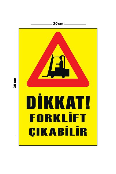 Lucena Metal Caution Forklift Exit 20cm X 30cm A4 Size Warning Sign Directional Sign