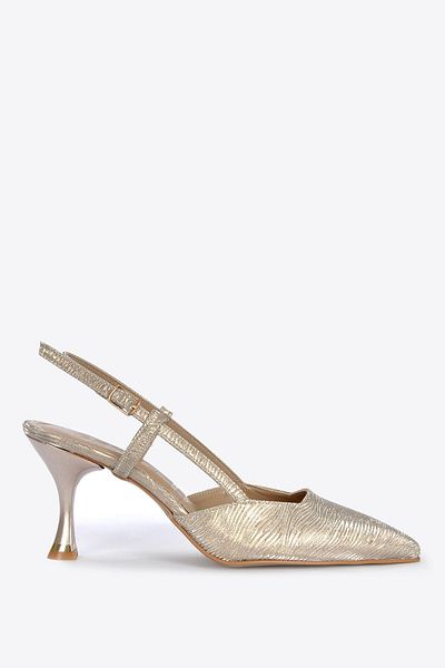Vizon Ayakkabı Women's Gold Classic Heeled Shoes Vzn25Y-004