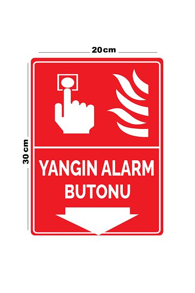 Lucena Metal Fire Alarm Button 20cm X 30cm A4 Size Warning Sign Directional Sign