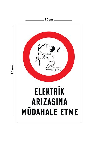 Lucena Metal Electrical Hazard Intervention 20cm X 30cm A4 Size Warning Sign Diversion Signboard