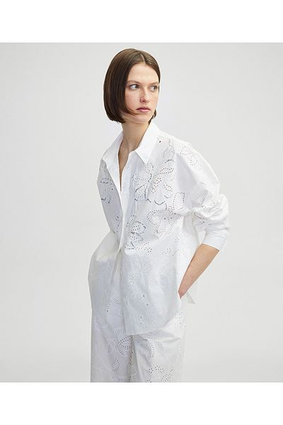 İpekyol Sequin Embroidered Scallop Shirt
