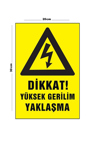 Lucena Metal Caution High Voltage Approach 20cm X 30cm A4 Size Warning Sign Diversion Sign