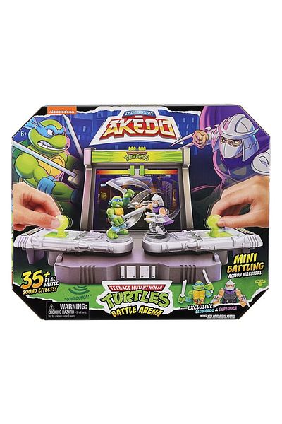 Akedo Akedo Teenage Mutant Ninja Turtles Battle Arena Playset with Mini Figures
