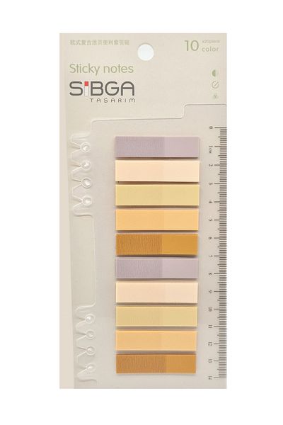 sibga tasarım Transparent Colored Post-It Note Paper - 200 Sheets Bookmark Sticker
