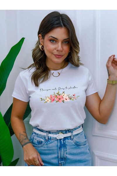 PENTHİLUS Women's Floral Printed T-Shirt