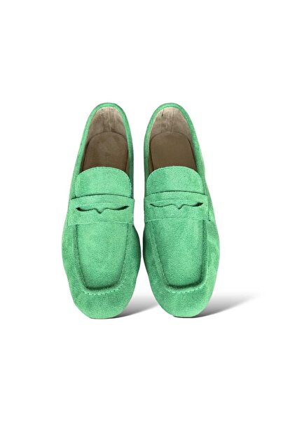 Liger Women's Suede Ballerinas Green