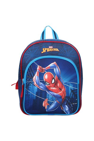 SPIDERMAN Rucsac albastru cu doua compartimente, 30x25x11 cm, Keep on Moving, Spiderman