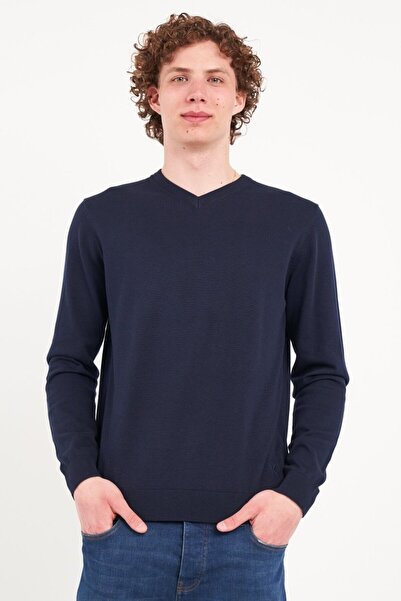 Kenvelo Men's solid-color sweater