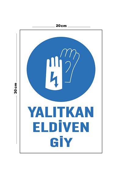 Lucena Metal Insulating Gloves Wear 20cm X 30cm A4 Size Warning Sign Diversion Sign