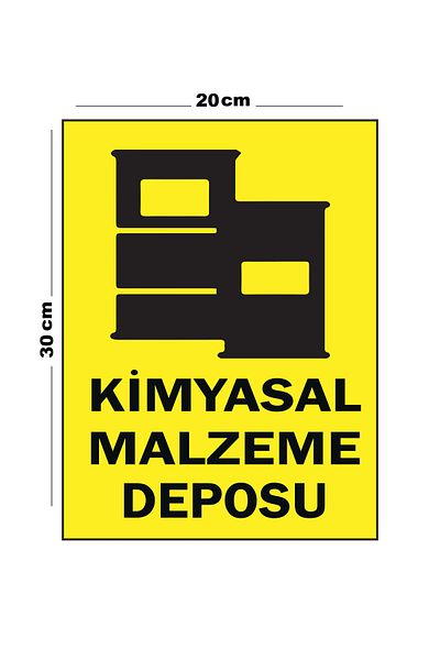 Lucena Metal Chemical Material Warehouse 20cm X 30cm A4 Size Warning Sign Directional Sign