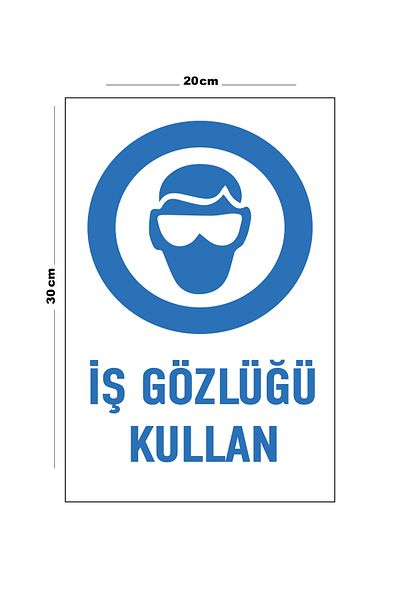 Lucena Metal Use Work Glasses 20cm X 30cm A4 Size Warning Sign Directional Sign