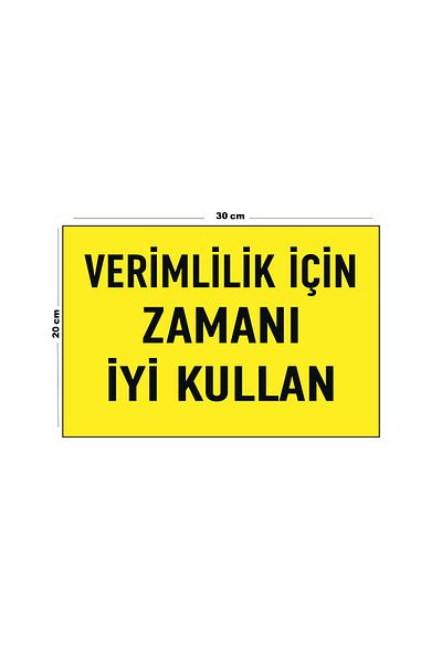 Lucena Use Time Well for Metal Efficiency 20cm X 30cm A4 Size Warning Sign Directional Signboard