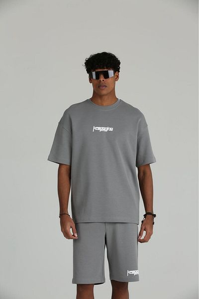 The Champ Clothing Men's Keepgoing Printed 2 Thread Shorts T-Shirt Set