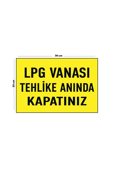 Lucena Metal Lpg Valve Danger Close Immediately 20cm X 30cm A4 Size Warning Sign Diversion