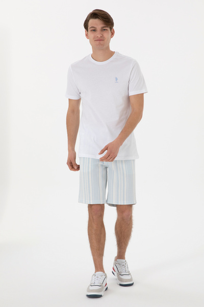 U.S. Polo Assn. Men's Light Blue Knitted Shorts 50299756 -Vr003