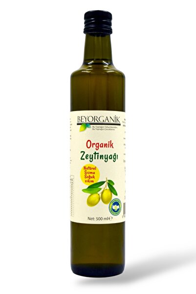 BEYORGANİK Organik Soğuk Sıkım Sızma Zeytinyağı 500ml