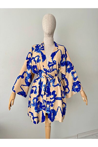 BEJ DOKU KİMONO / PAREO / % 100 PAMUK