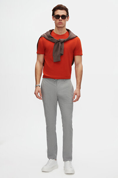 D'S Damat Ds Damat Slim Fit Tile Crew Neck 100% Cotton Breathable T-Shirt