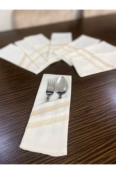 Parla Life Λινό Ύφασμα 6 Τεμάχια Μαχαιροπήρουνα