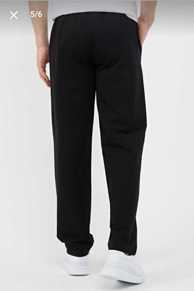 UYN SPORT Γυναικείο μεγάλο μέγεθος άνετο μαύρο παντελόνι με δύο κλωστές