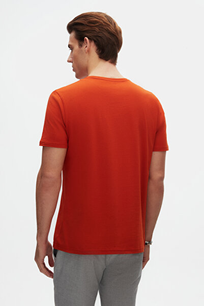 D'S Damat Ds Damat Slim Fit Tile Crew Neck 100% Cotton Breathable T-Shirt