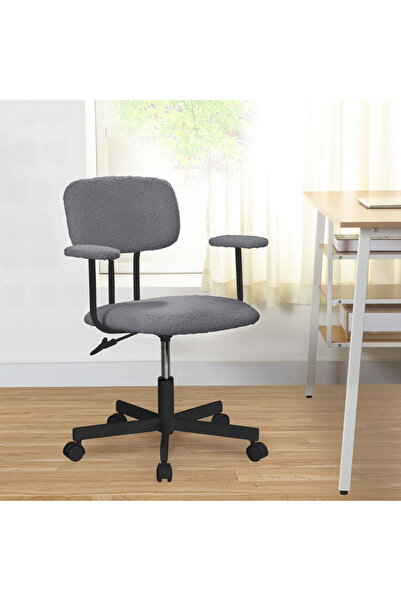 Adore Mobilya Teddy Çalışma Sandalyesi - Koyu Gri 64x63x74-83 cm