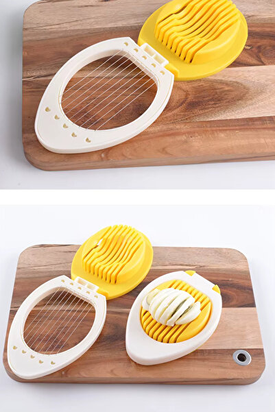 rubihome Sert Plastik Paslanmaz Çelik Yumurta Doğrayıcı Kesici - 1 Adet