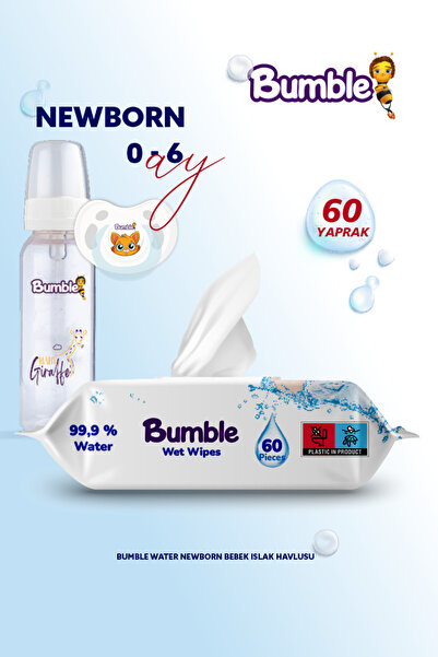 Bumble WATER WİPES 60'LI ISLAK MENDİL (8x60) 480 YAPRAK BİBERON&EMZİK SETİ