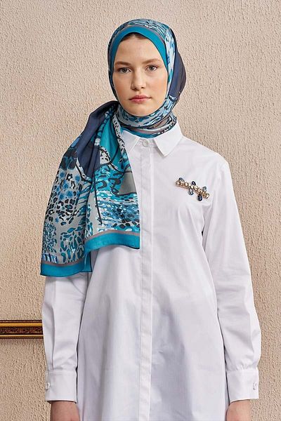 ED Scarf Blue Celebrity Sable șal