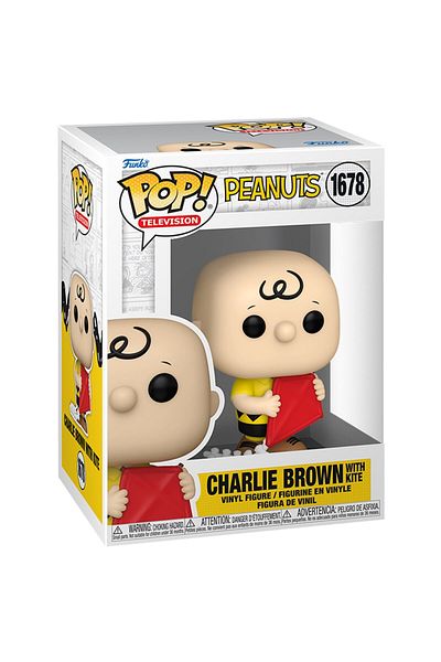 Funko رسوم متحركة بوب!: شخصية تشارلي براون مع طائرة ورقية من الفينيل من بيناتس، الموسم السابع