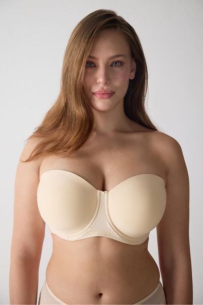 Magic Form 7038 Απλό ύφασμα Plus Size Thin Sponge Strapless σουτιέν - Δέρμα