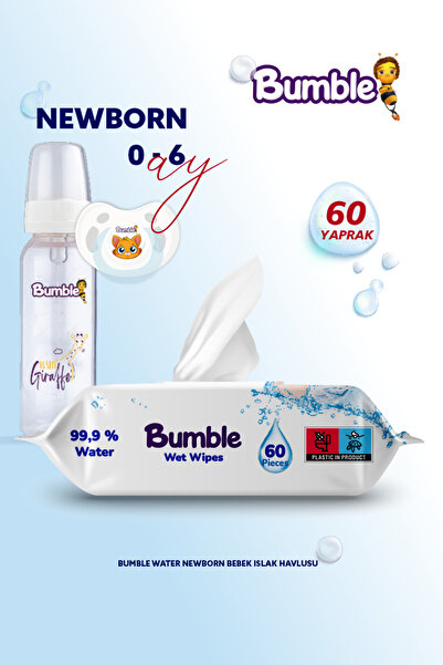 Bumble WATER WİPES 60'LI ISLAK MENDİL (60x12) 720 YAPRAK BİBERON&EMZİK SETİ