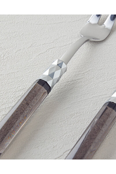 English Home Keira Acrylic 2-Piece Serving Utensil 24 cm Anthracite