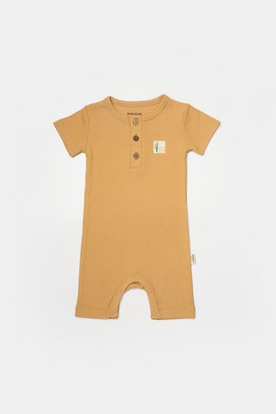 BabyCosy Organic Wear Set of 2 short Bamboo overalls, yellow, BabyCosy, 50% cotton+50% bamboo