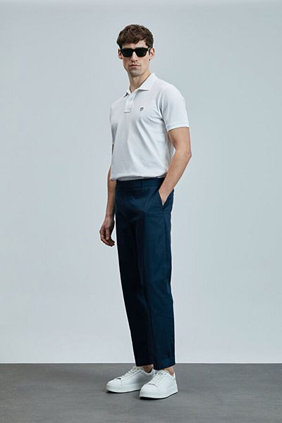 Lufian Cotton Smart Polo Neck T-Shirt